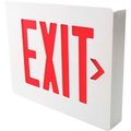 Hubbell Lighting Hubbell SESRW Die Cast Aluminum LED Exit Sign, White w/Red Letters, Single Face, Damp Listed SESRWV11